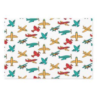 colourful Airplane Pattern White Background  Sheets