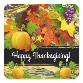 Colourful Fall Happy Thanksgiving  Sticker