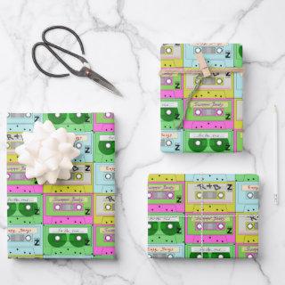 Colourful Neon Music Cassettes  Sheets