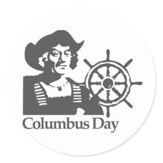 Columbus Day Classic Round Sticker