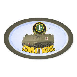 Combat Medic Oval Sticker