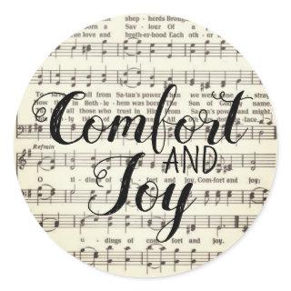 Comfort and Joy Classic Round Sticker