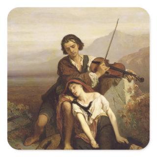 Comfort in Grief, c.1852 Square Sticker