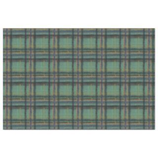 Comfy Cozy Country Style Sage Plaid Charming Tissue Paper