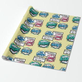 Comic Book Action Words Speech Bubbles