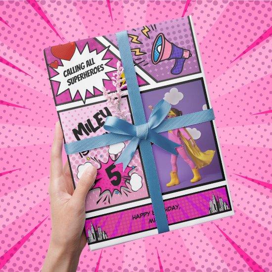 Comic Book Superhero Unique Girl's Birthday