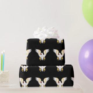 Comic strip White and Gold eagle with gold wings