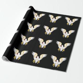 Comic strip White and Gold eagle with gold wings