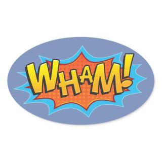 Comic Wham! Oval Sticker