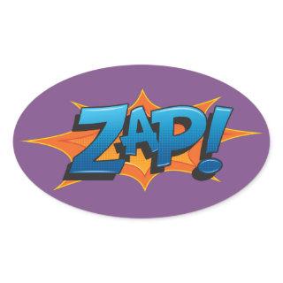 Comic Zap! Oval Sticker