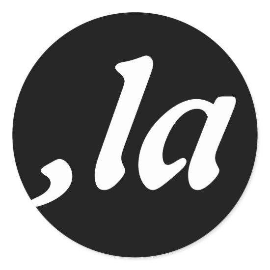 Comma La Kamala Harris - customized text design  Classic Round Sticker