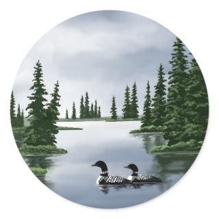 Common Loons Classic Round Sticker