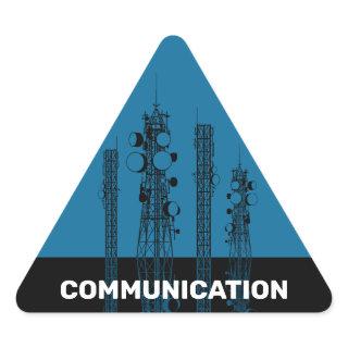 Communication Towers Triangle Sticker