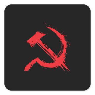 Communism symbol Soviet Square Sticker