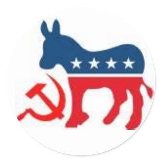 Communist Democrat Classic Round Sticker