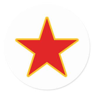 Communist Red Star Classic Round Sticker