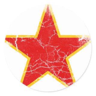 Communist Red Star Vintage Classic Round Sticker