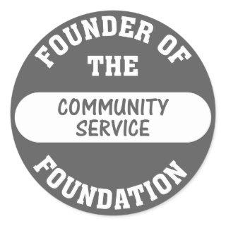 Community service starts with me as the foundation classic round sticker