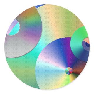 Compact Discs Classic Round Sticker