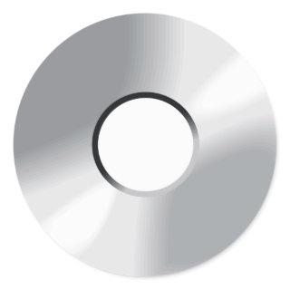 compact disk cd classic round sticker