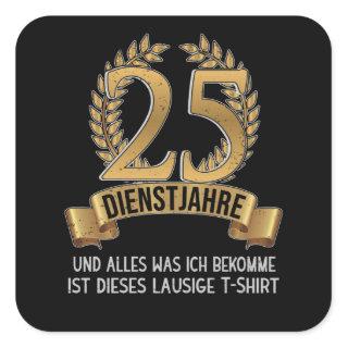 Company Anniversary 25 Years Of Employees Company Square Sticker