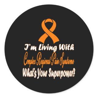complex regional pain syndrome awareness 8 classic round sticker
