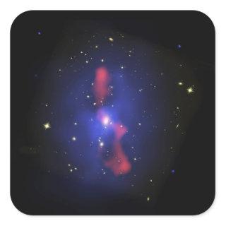 Composite image of a galaxy cluster square sticker