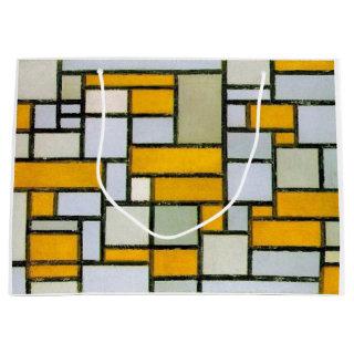 Composition Yellow and Gray, Mondrian Large Gift Bag