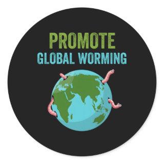 Compost Global Worming Com Composting Worms Classic Round Sticker