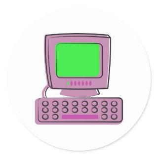 Computer Classic Round Sticker