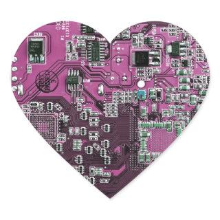 Computer Geek Circuit Board Purple Heart Sticker