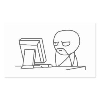 Computer Guy Meme‏ - Rectangle Stickers