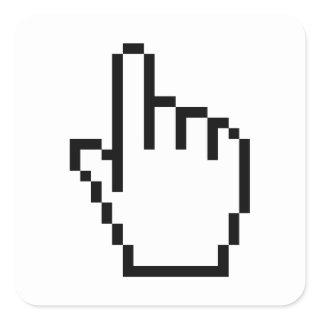 COMPUTER HAND POINTER / MOUSE CURSOR SQUARE STICKER
