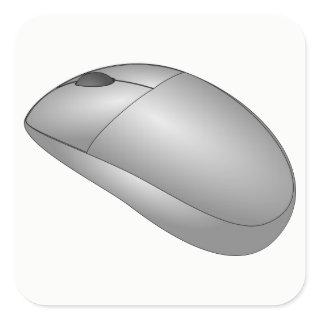Computer Mouse Square Sticker
