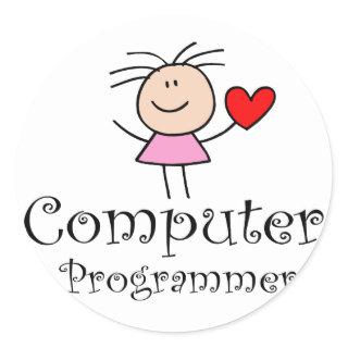 Computer Programmer Classic Round Sticker