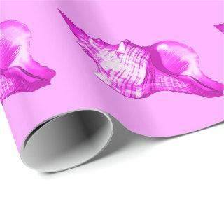 Conch shell sketch - shades of orchid and white