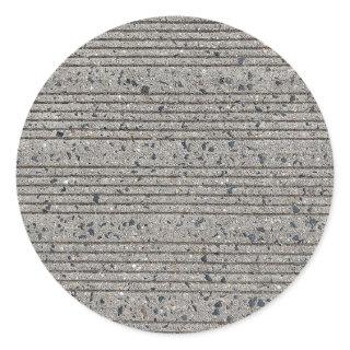 Concrete Tining Gray Cement Sidewalk Classic Round Sticker