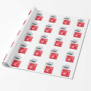 Condoms on white background