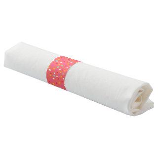 Confetti dot living coral birthday or event napkin bands