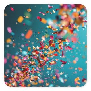 Confetti Explosion Square Sticker