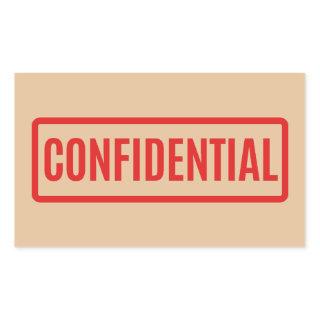 Confidential Rectangular Sticker