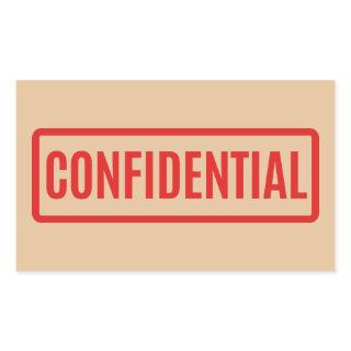 Confidential Rectangular Sticker