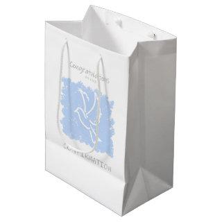 Confirmation medium gift bag - blue