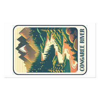 Congaree River South Carolina Colors Rectangular Sticker