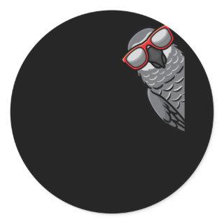 Congo African Gray Parrot Classic Round Sticker