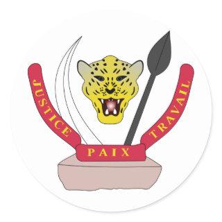 Congo Coat of arms CD Classic Round Sticker