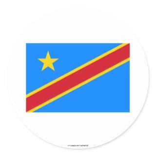 Congo Democratic Republic Flag Classic Round Sticker