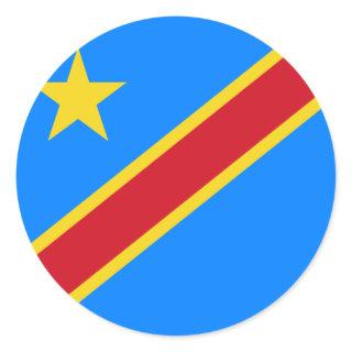 Congo - Democratic Republic of the Congo Flag Classic Round Sticker