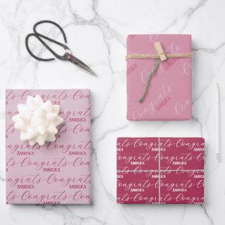 Congrats Custom Name  Sheets