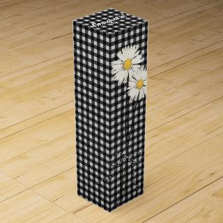 Congrats Daisy On Gingham Wine Box
